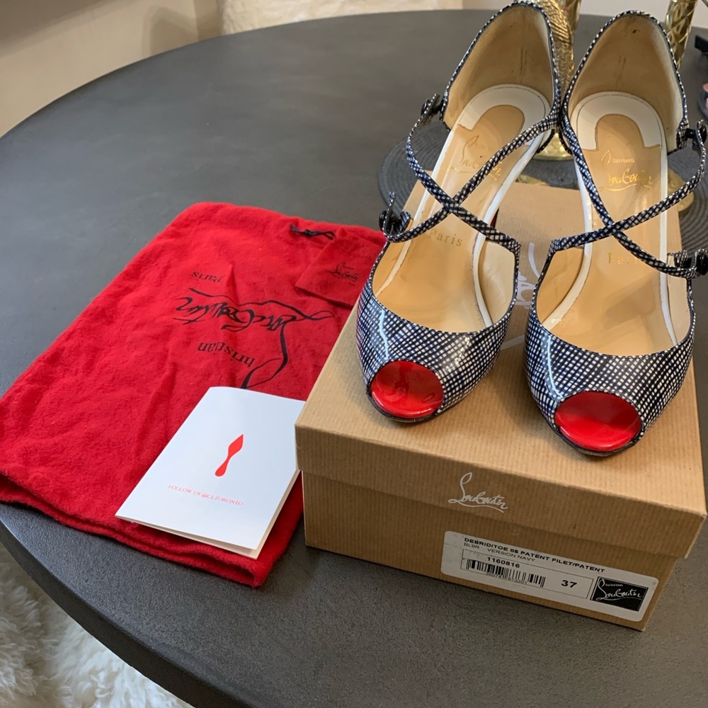 Louboutin “Debriditoe” 85mm heels, size 37